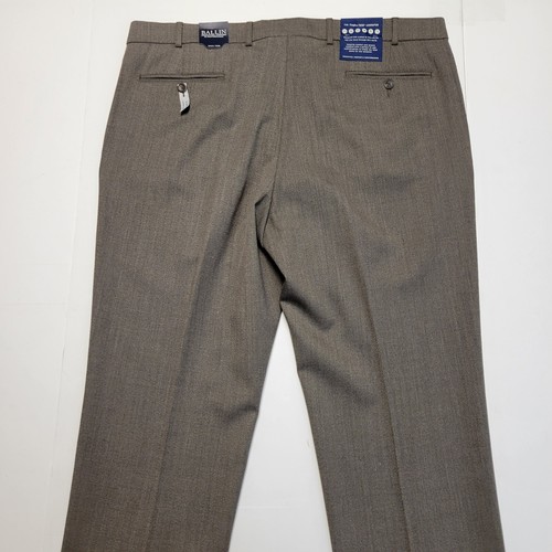 $248 New BALLIN 3D Performance WOOL BLEND Dress Pants 40x38 Brown Commuter 40 - 第 3/10 張圖片