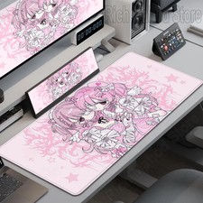 Anime Kawaii Angel Girl XXL Gaming Mouse Pad Pink Extended Keyboard Desk Mat