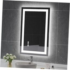24x36 Inch LED Lighted Mirror for Bathroom, Frontlit  Backlit LED 24"L x 36"W