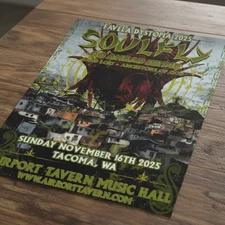 Soulfly Tacoma WA Nov 16 2025 Poster | Favela Dystopia Tour Art