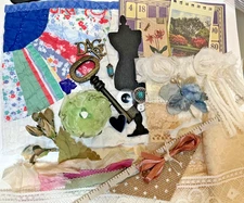 Slow Stitch MultiColored MixedMedia Crafting Kit