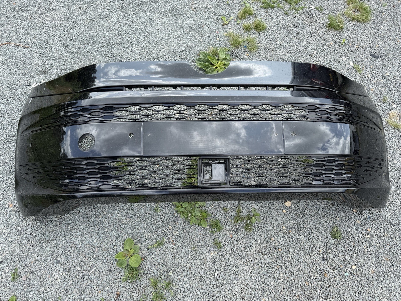 VW Multivan Transporter T7 Front Bumper Skin Genuine Black with Grille 2022 -