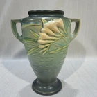 Vintage Original Roseville USA 121-8” Freesia Green Vase
