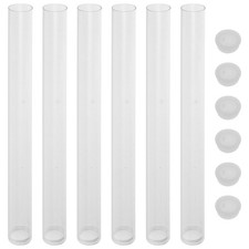 6pcs Transparent Acrylic Incense Tubes Incense Sticks Barrel Storage Tubes