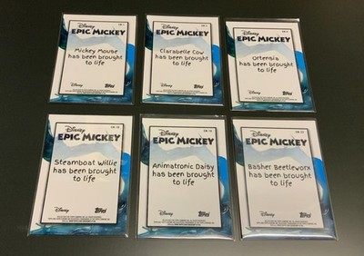 Disney Topps Chrome Neon 2026 Epic Mickey  6 Karten, NM