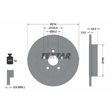 Textar Bremsscheiben + Beläge hinten 92333703 42431K0010 | 283719