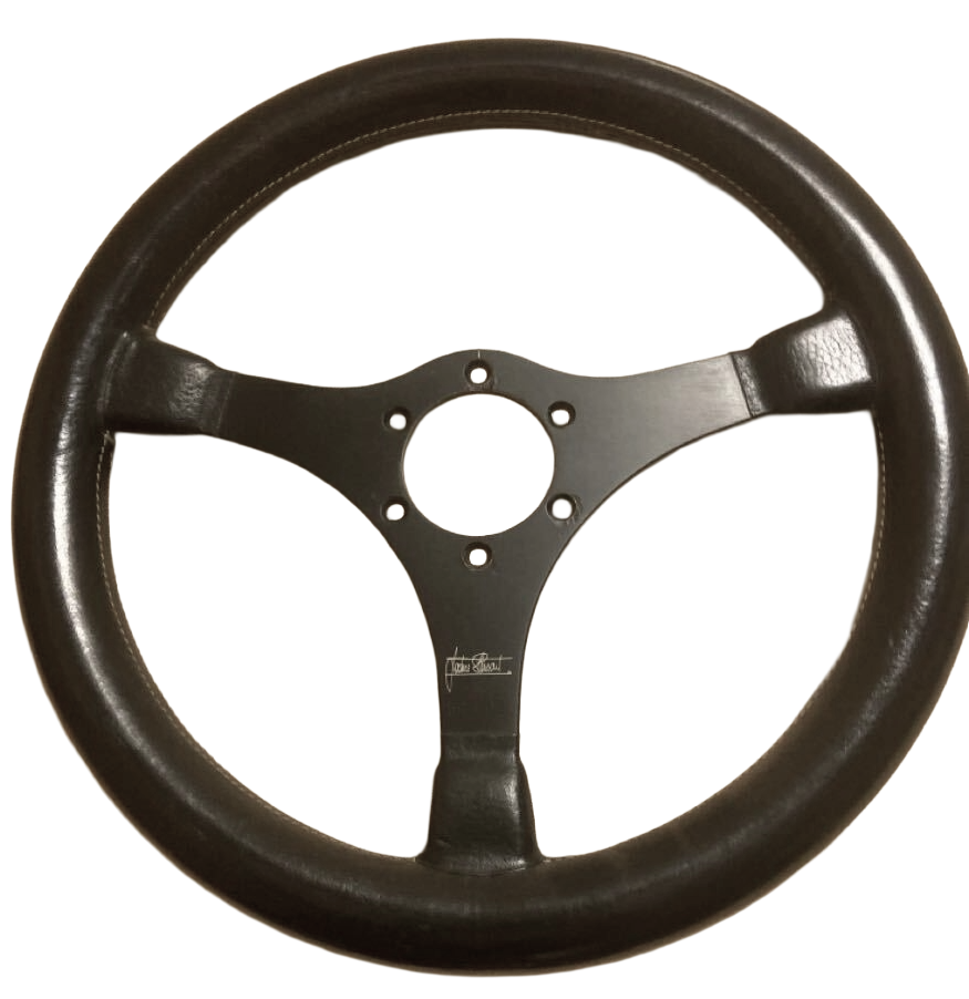 momo Jackie Stewartモデル ステアリング 35cm MOMO Jackie Stewart 350mm Steering Wheel Vintage Black Leather 86