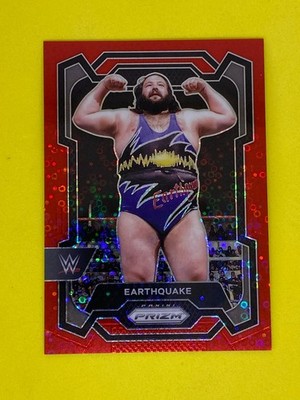 Earthquake WWE Prizm 2024 Red Disco Pulsar Numbered Parallel /399 Wrestling Card