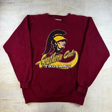 Vintage USC Southern Cal Trojans Sweatshirt Maroon Large Made in USA