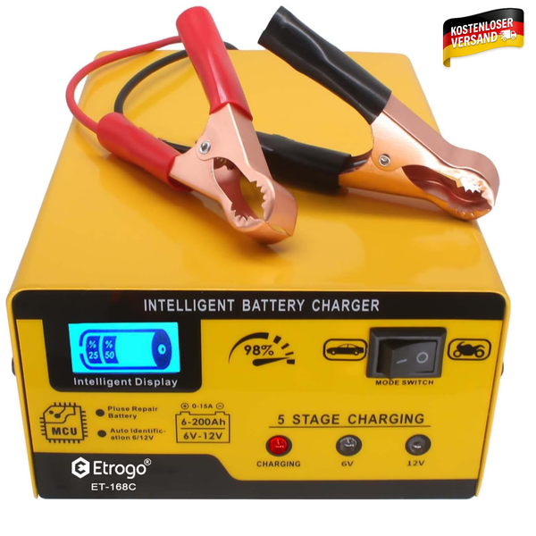 LadegeräT Autobatterie 12V 6V 10A Kfz BatterieladegeräT FüR Auto Und Motorrad-image