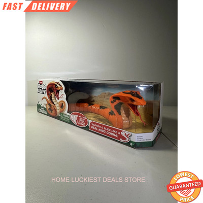 Robo Alive King Cobra Snake Electronic Robot Toy, Realistic Moving by ZURU 3+