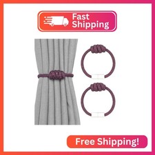 NICEEC 2 Pack Mini Magnetic Curtain Tiebacks Modern Simple Style Drape Tie Backs