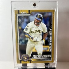 2026 Topps Series 1 #73 Jackson Chourio Walk This Way Gold #/50 Brewers