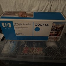 HP Q2671A Cyan Toner Cartridge Genuine OEM for LaserJet 3500 3550 New