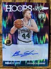 2019-20 NBA Hoops Premium Stock Hoops Ink Flash Prizm Brian Scalabrine Auto