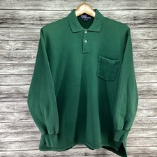 Vintage Polo Ralph Lauren Sweatshirt Mens Medium Collared Pocket Rugby 90s