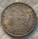 Morgan Silver Dollar 1886 Philadelphia Circulated $1 Coin KM#110 0.9 Fineness