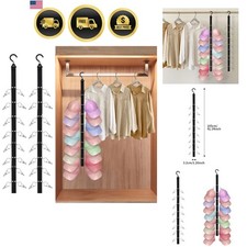 Baseball Cap Organizer Rack 2 Pack Wall Mount Hat Storage Clips Hooks