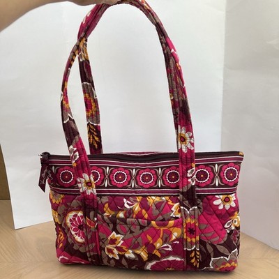 Vera Bradley Shoulder Tote Bag Boho Lilly Carnaby Pink Floral EUC!!