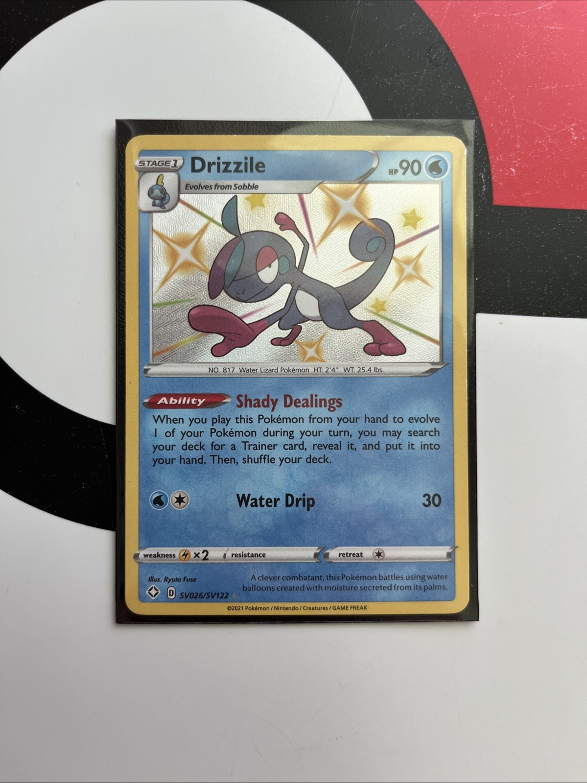 Pokémon TCG Drizzile SV026/SV122 Shiny Rare Holo Card Shining Fates