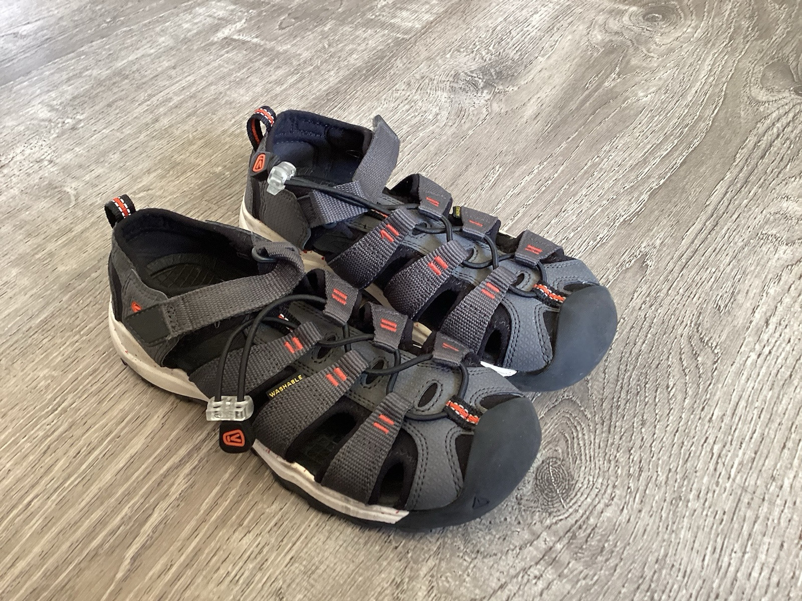 KEEN Boy Newport Neo H2 Youth 3 sandali magnetici grigio arancione scarpe slip on 1018426