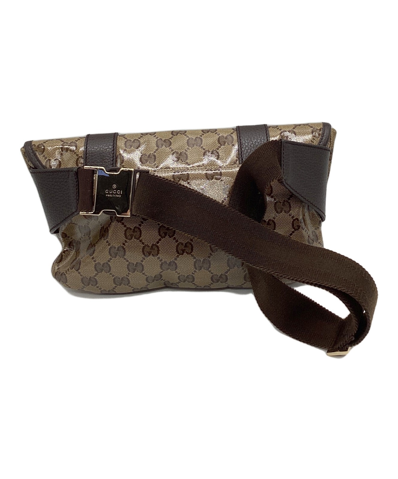 Gucci GG Crystal Body Bag Brown 374617 Coated Canvas Crossbody SN2567 thumbnail 11