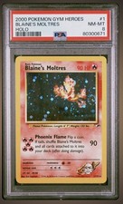 Blaine’s Moltres PSA 8 Gym Heroes 1/132 Pokemon 2000 Holo Card  on eBay