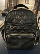 Itzy Ritzy Black Leather Diaper Bag