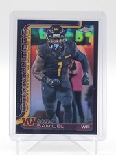DEEBO SAMUEL 2025 TOPPS CHROME BLACK REFRACTOR 10/10 #294 COMMANDERS Q5692