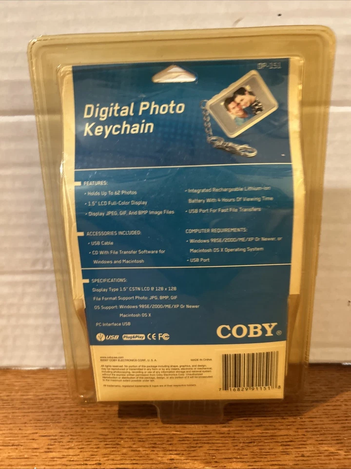 DIGITAL PHOTO KEYCHAIN DP-151 60 PHOTOS 1.5” LCD DISPLAY BRAND NEW SEALED - Image 3 of 4