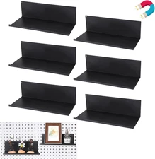 Kokone Magnetic Pegboard Shelves 6 Pack Medium Pegboard Shelf for Garage Sturdy