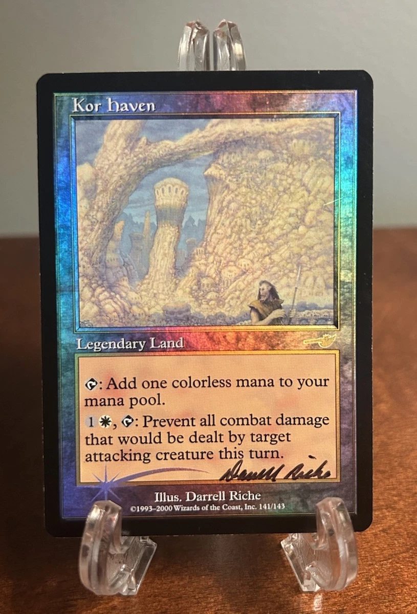KOR HAVEN Signed Magic the Gathering #141/143 Nemesis Land Foil