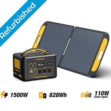 VTOMAN Jump 1500X 1500W/828Wh Portable Power Station with 110W Solar Panel