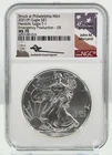 2021 (P)  AMERICAN SILVER EAGLE T1, EMERGENCY PROD. ER NGC MS70 JOHN MERCANTI