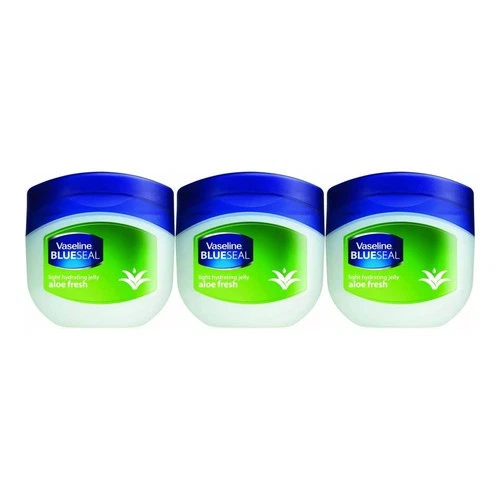 Vaseline Blue Seal Aloe Fresh Light Hydrating Jelly, 3.38oz 100ml Pack of 3