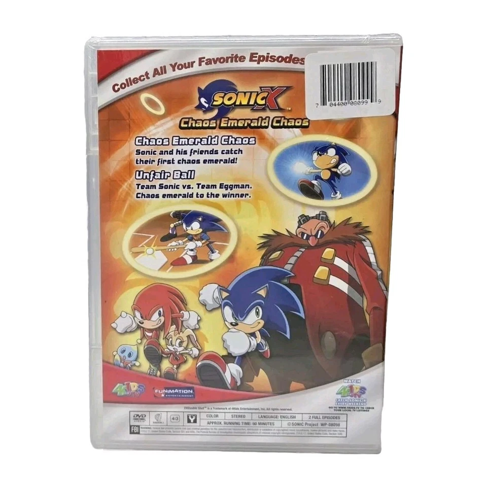 Sonic X Chaos Emerald Chaos DVDouble Shot DVD NEW - Image 2 of 2