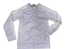Adidas Girls PURPLE Full Zip Track Jacket SIZE 6 PRE OWNED
