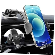 Car Phone Holder, Universal Phone Mount for Car Dashboard&Windshield&Air 