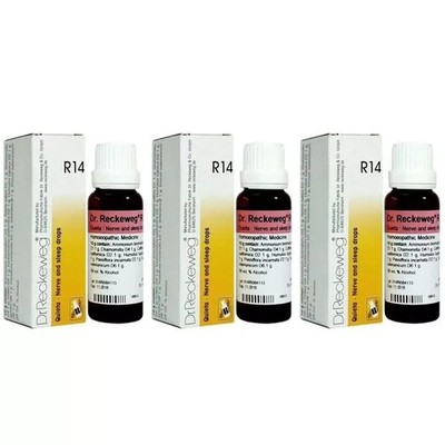 3xDr. Reckeweg R14 Nerve Tonic Sleep Anxiety Stress Drops 22ml |