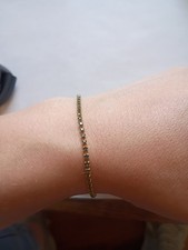 Green Stone Gold Dainty Bracelet
