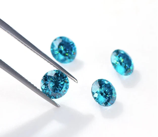 Fancy  Blue Color 1.00 CT Portuguese Cut Lab Grown CVD Diamond VVS1 Gemstone6x6M