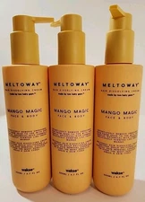 NEW LOT OF 3 Meltoway Hair Dissolving Cream Mango Magic Face & Body Wakse 6.7 oz