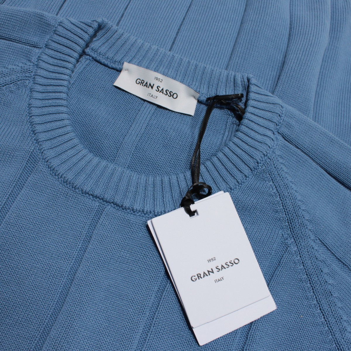 Gran Sasso NWT Pullover Crew Neck Sweater Size 56 (US XXL) in Blue