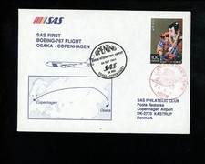 Postal History First Flight SAS 9/6/94 Osaka Japan to Kastrup Denmark