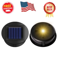 2 Pack Solar Light Replacement Top 3.15in Waterproof LED Lantern for Garden Use