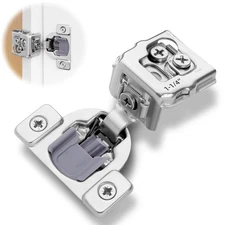 Decobasics 4 Pack Soft Close 1-1/4" Overlay Cabinet Hinges Kitchen Doors