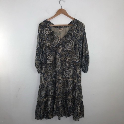 Mos Mosh Tinka Chintz Paisley Tiered Dress Size Small - Picture 16 of 16
