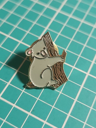 Vintage 🐨 Koalabär goldfarbene Anstecknadel