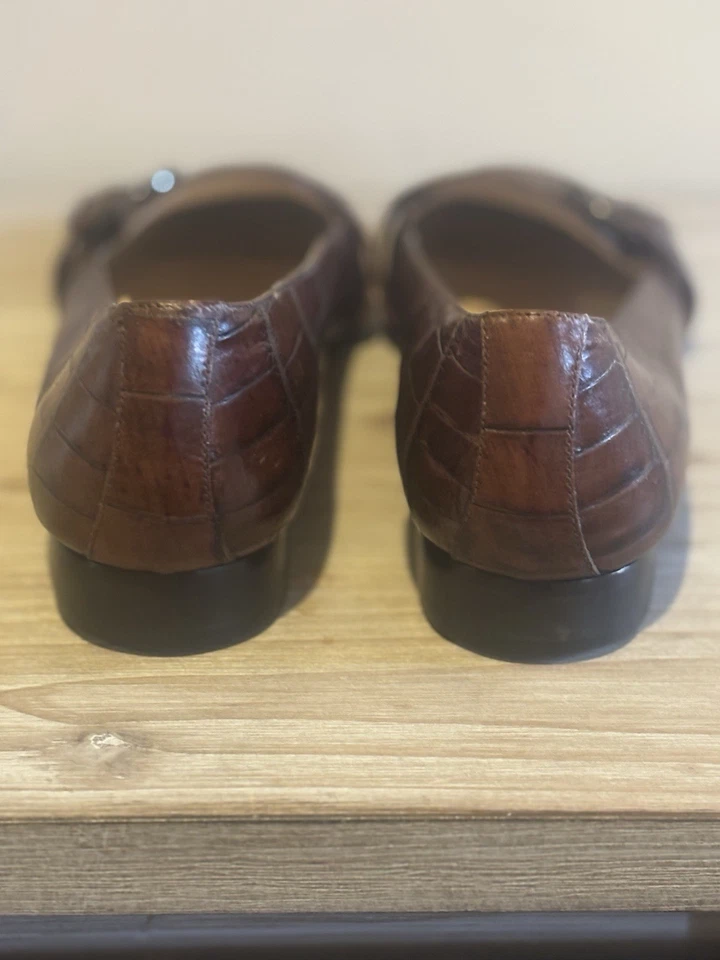 Rangoni Amalfi Leather Slip-On Loafer Shoes, Brown, Size 7 1/2 B - Image 4 of 4