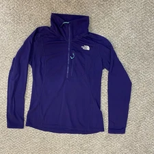 The North Face 1/4 zip Base Layer Women’s Medium M Purple Shirt EUC